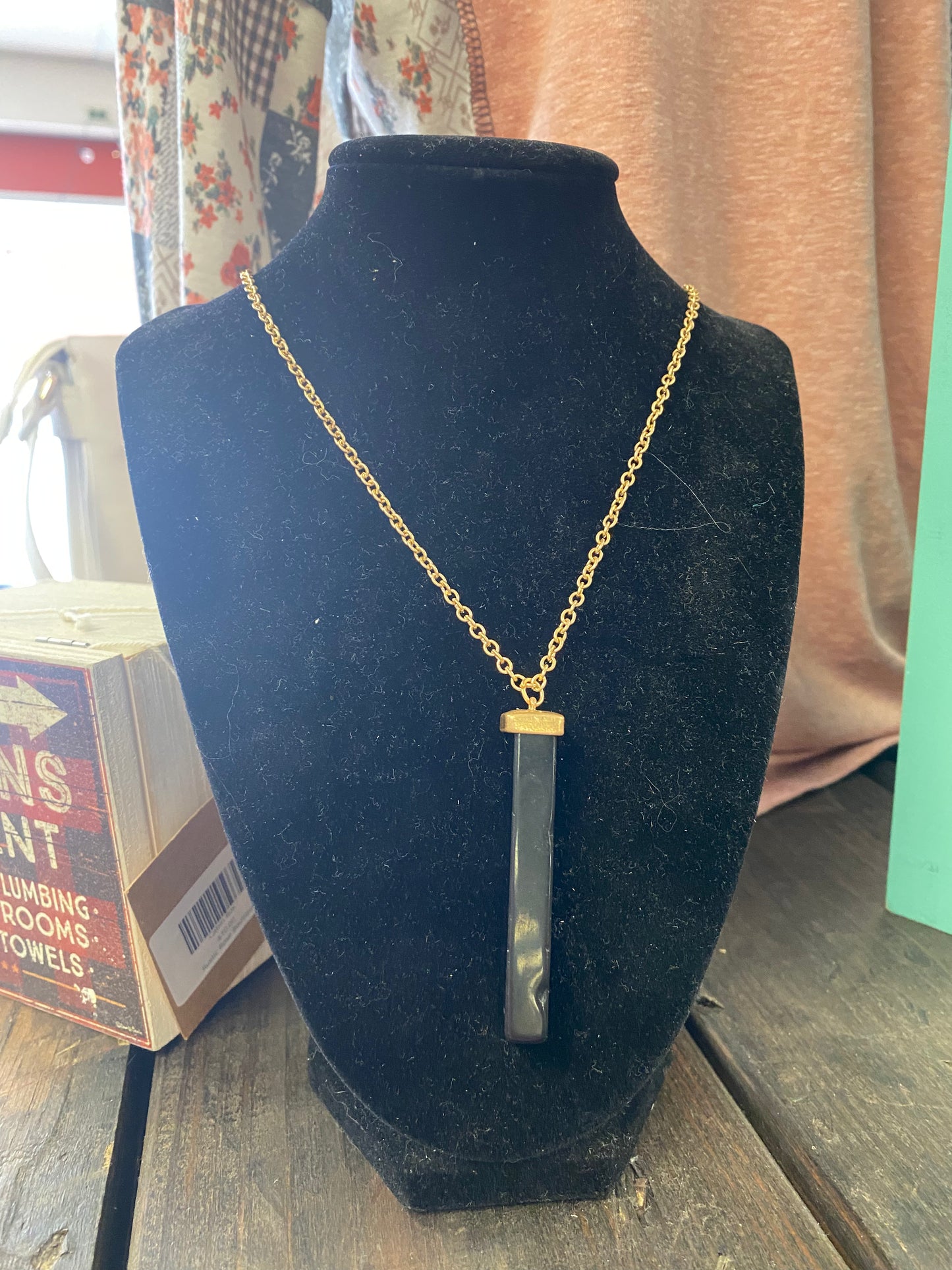 Stone Bar Necklace